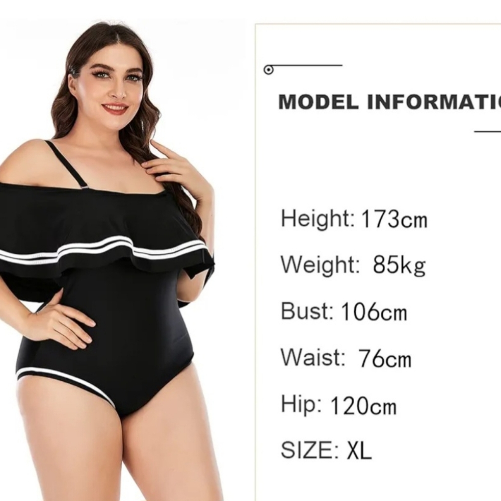 Women's one-piece swimsuit, plus size swimsuit with tummy control NEW - Picture 6 of 14